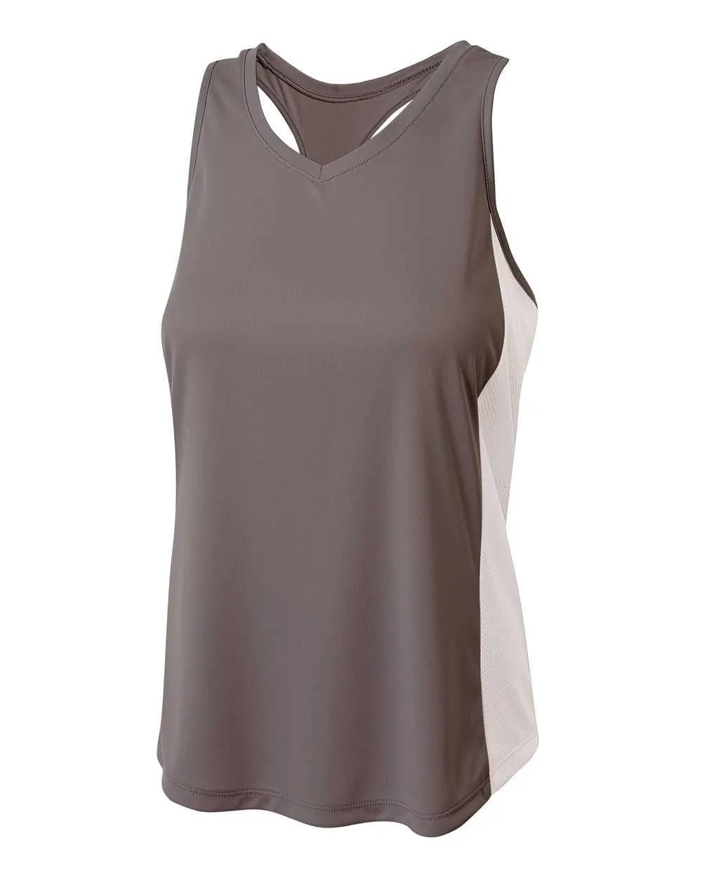 A4 NW2009 Pacer Singlet with Racerback - Graphite White