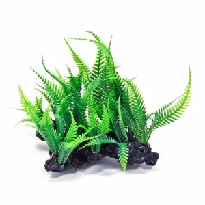 AquaTop Resin Driftwood with Plastic Green Fern