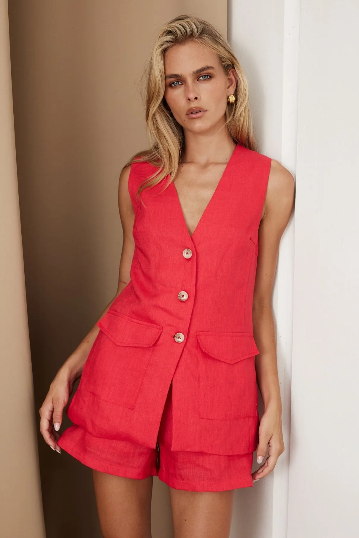 Aubri Vest (Red)