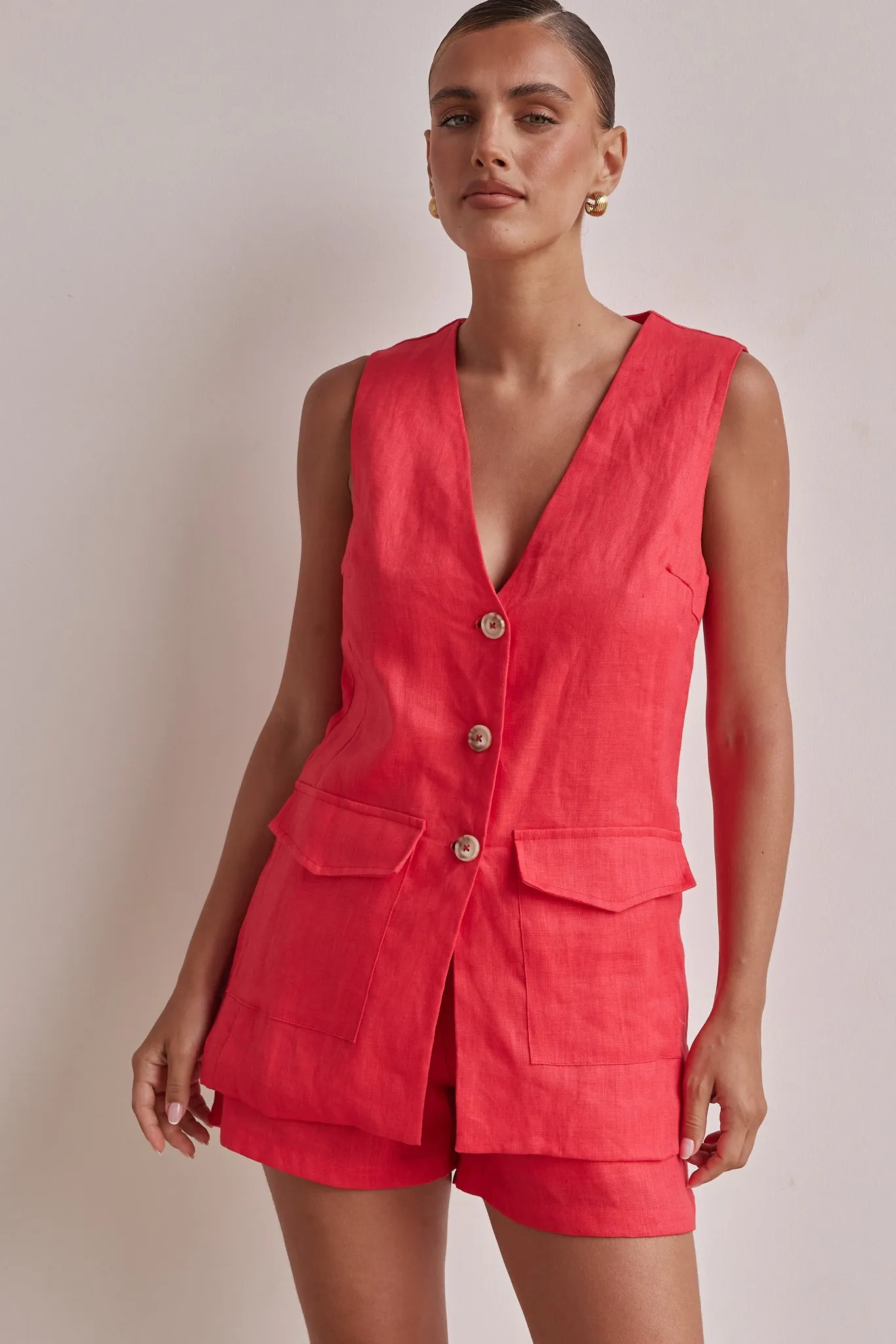 Aubri Vest (Red)