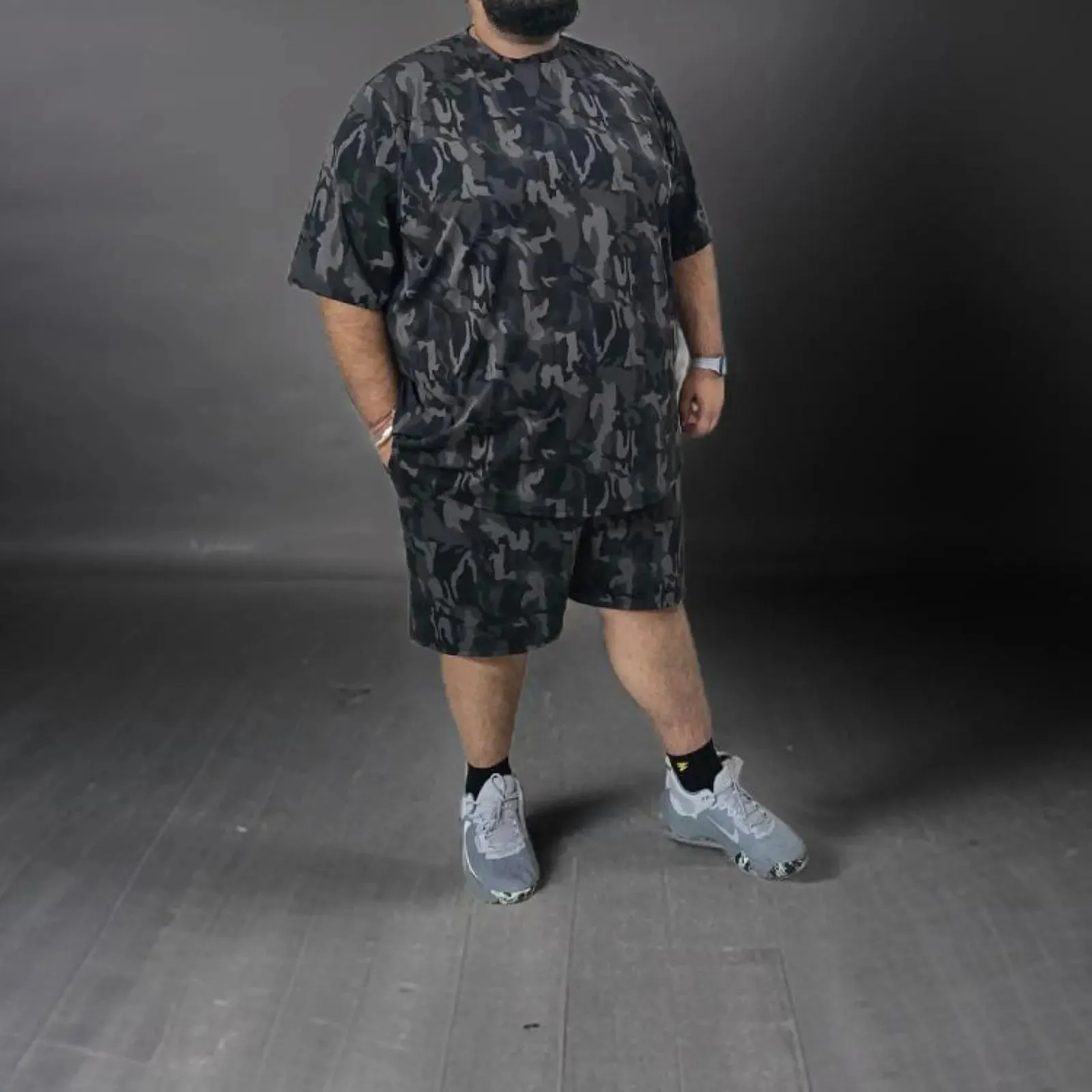 Black Purple Camouflage DriFit Shorts