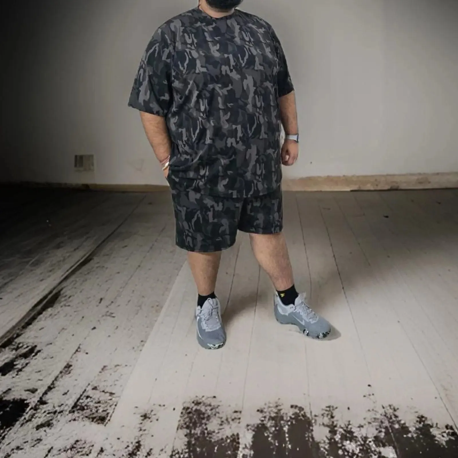 Black Purple Camouflage DriFit Shorts