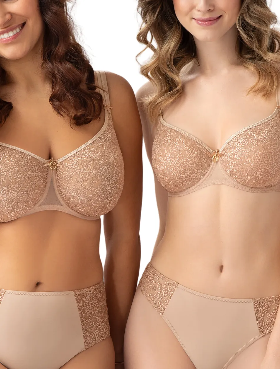 Bras and Honey Gisele Underwire Bras | Beige Lace Bras | Beige Lace Seamless Bras