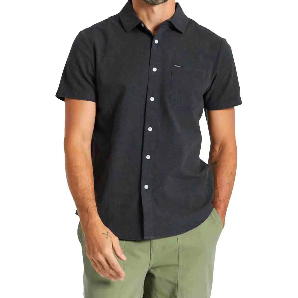 Brixton - Charter Textured Weave Shirt Black