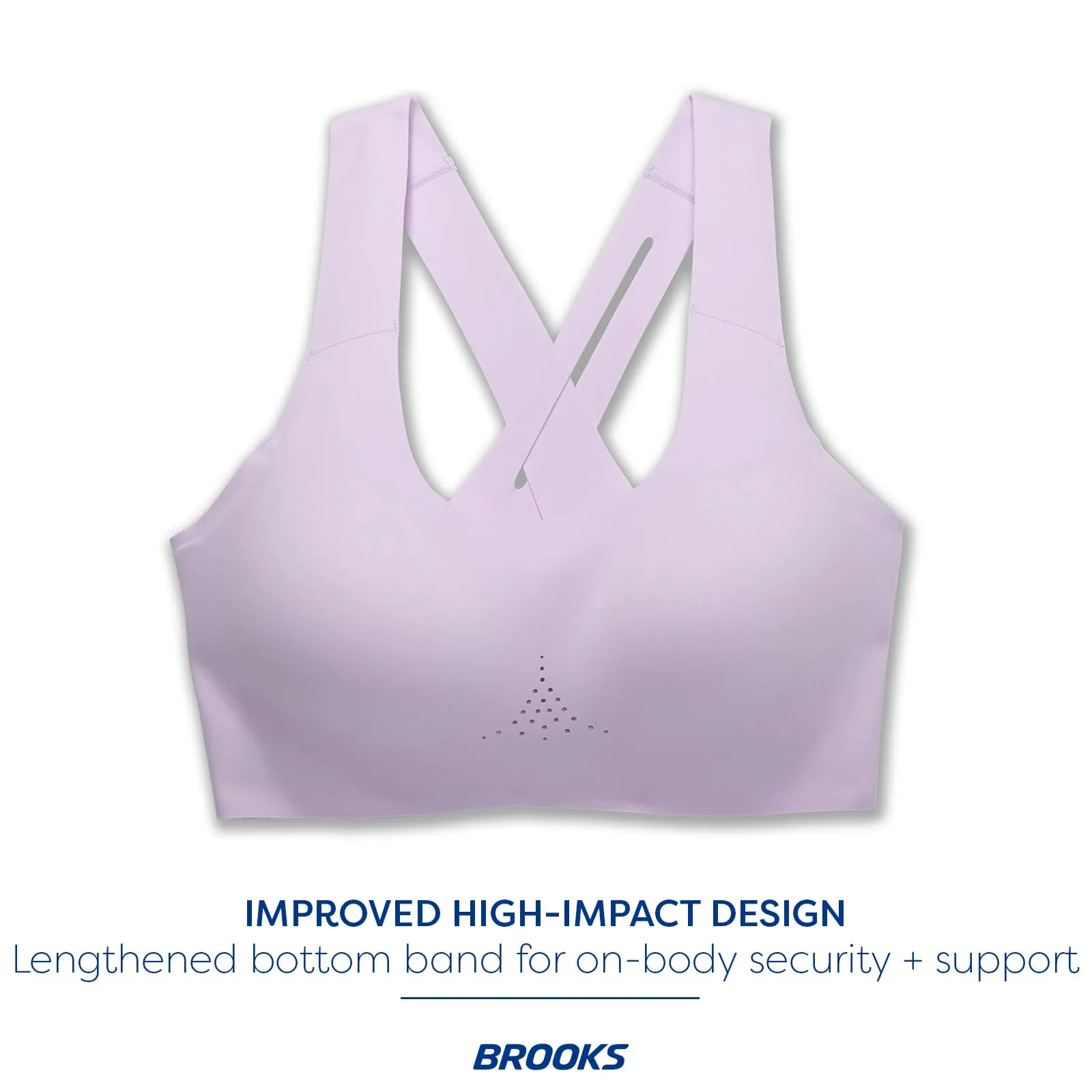 Brooks Women's Crossback 2.0 Sports Bra for Running, Workouts & Sports - Lt Purple - 40CD