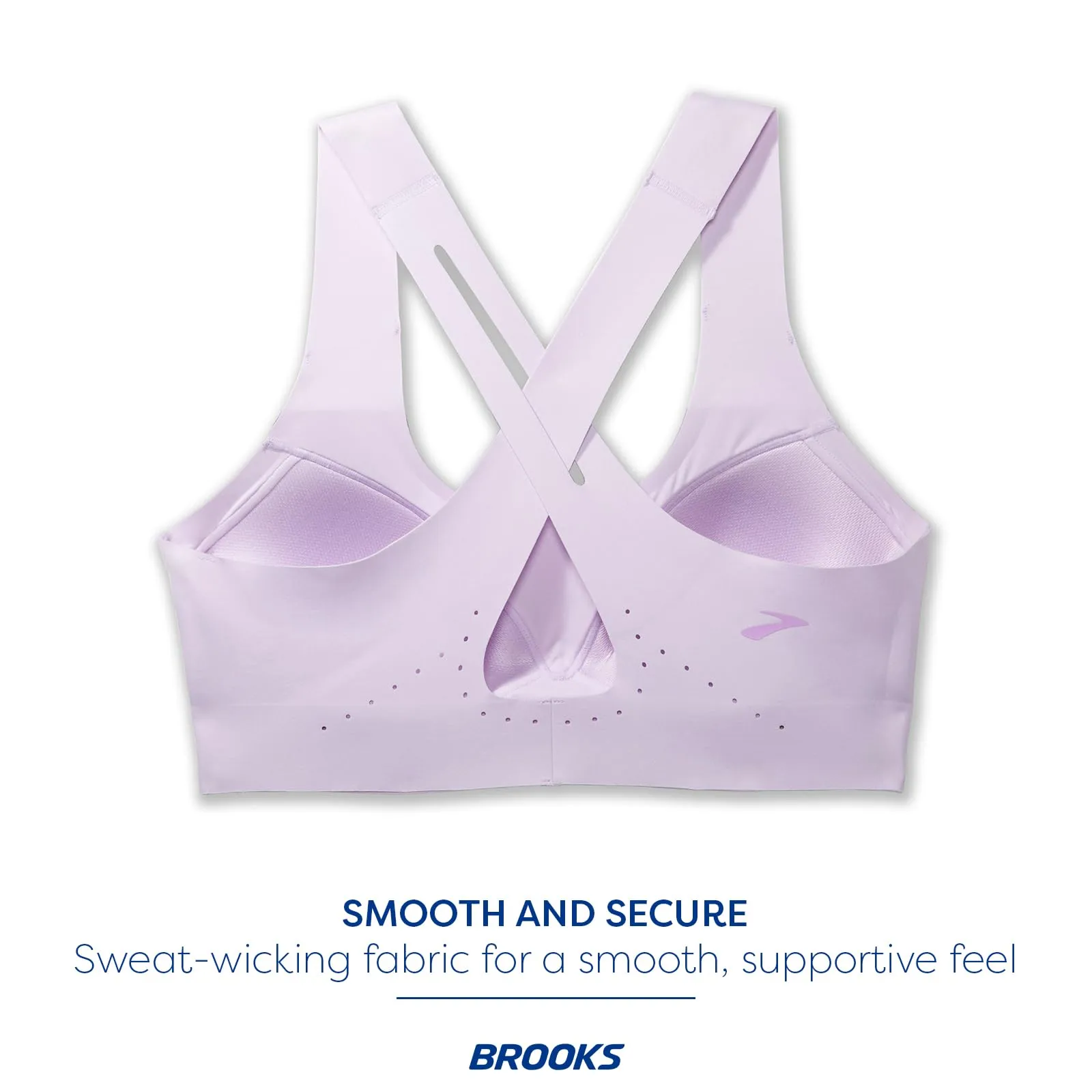Brooks Women's Crossback 2.0 Sports Bra for Running, Workouts & Sports - Lt Purple - 40CD