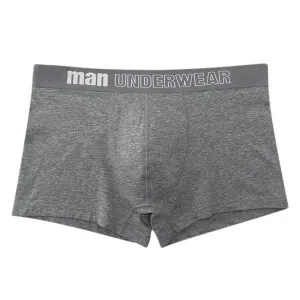 Casual U Convex Cotton Soft Breathable Waistband Mid Rise Boxer Briefs for Men