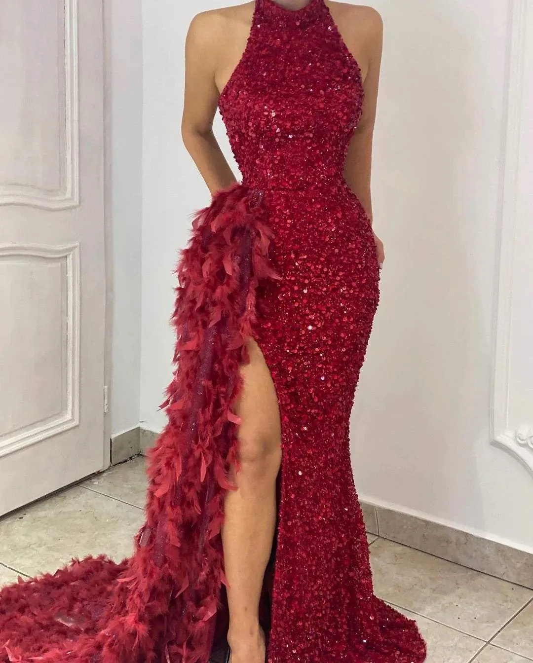 Cherry Red Evening Dress