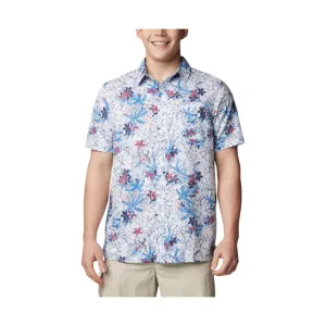 Columbia Men's Super Slack Tide Camp Shirt - White Palmeria - ONLINE STORE CREDIT/EXCHANGE ONLY