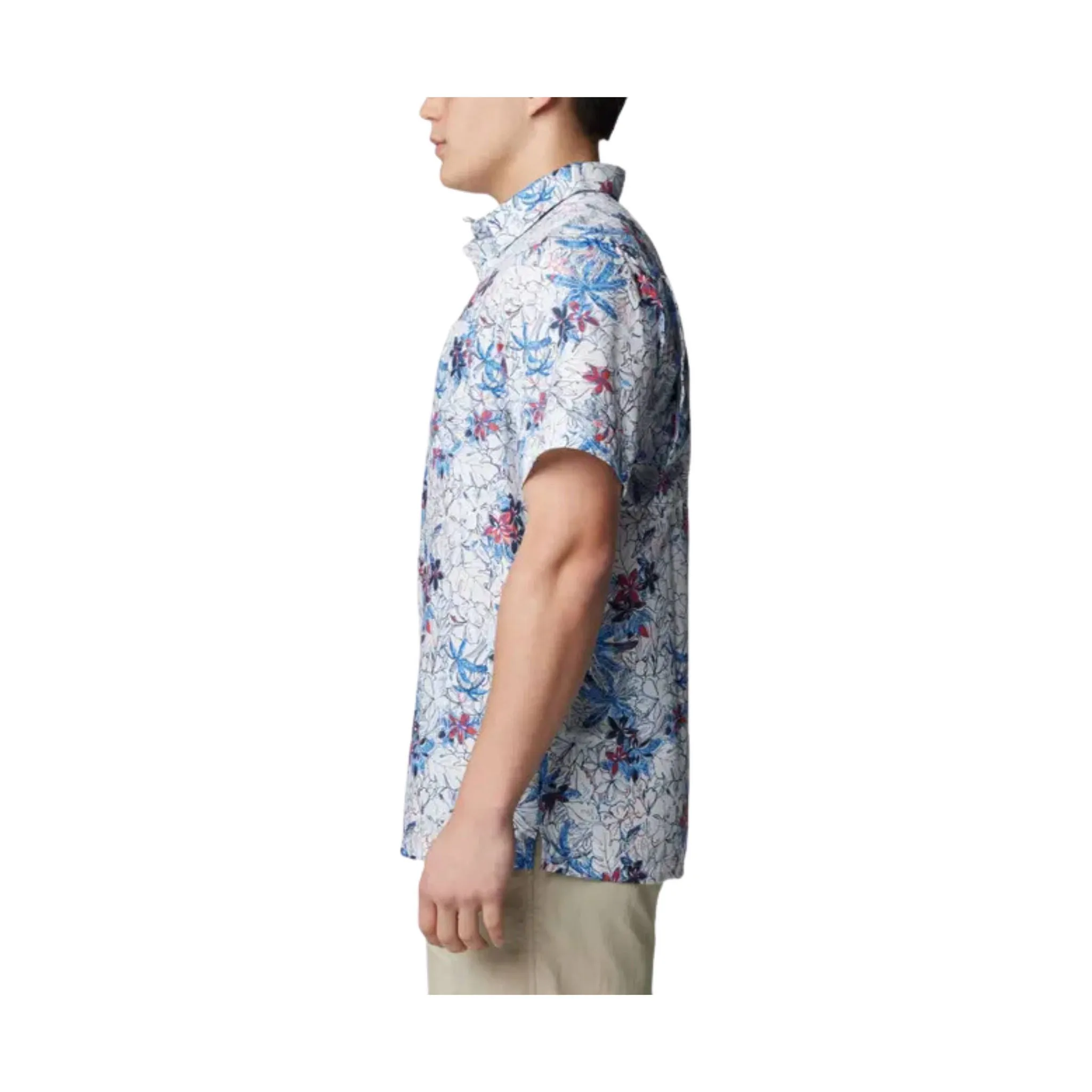 Columbia Men's Super Slack Tide Camp Shirt - White Palmeria - ONLINE STORE CREDIT/EXCHANGE ONLY
