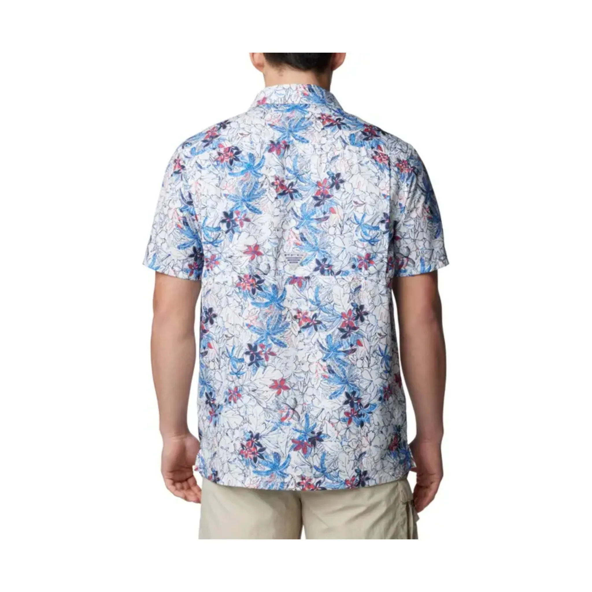 Columbia Men's Super Slack Tide Camp Shirt - White Palmeria - ONLINE STORE CREDIT/EXCHANGE ONLY