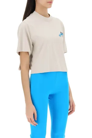 cropped butterfly t-shirt