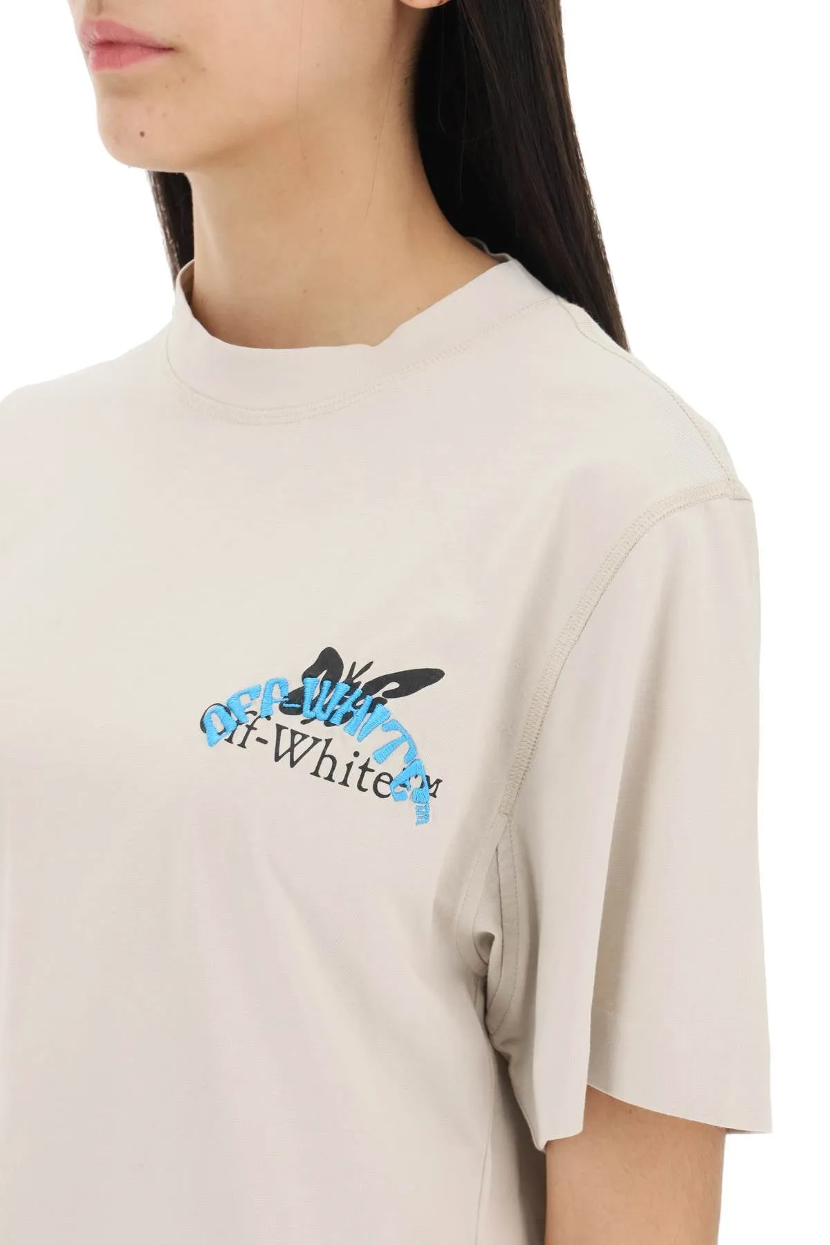 cropped butterfly t-shirt