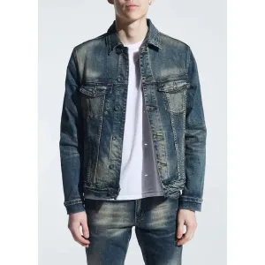 Crysp Denim Indigo Dirty Wash Bering Denim Jacket (CRYH19-207)