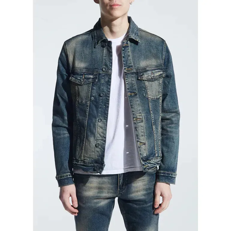 Crysp Denim Indigo Dirty Wash Bering Denim Jacket (CRYH19-207)