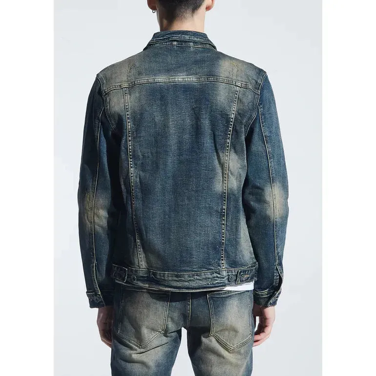 Crysp Denim Indigo Dirty Wash Bering Denim Jacket (CRYH19-207)
