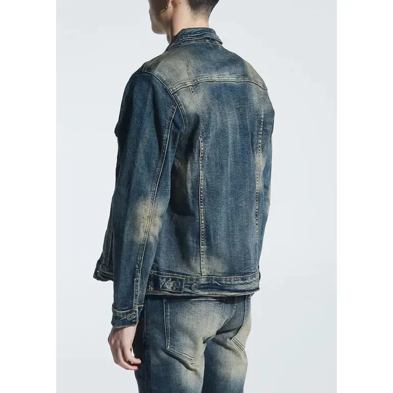 Crysp Denim Indigo Dirty Wash Bering Denim Jacket (CRYH19-207)