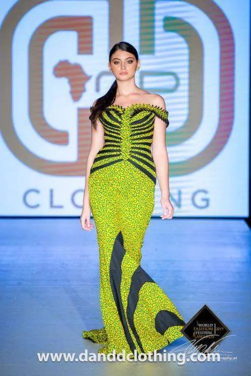 D&D Red Carpet Green African Dress