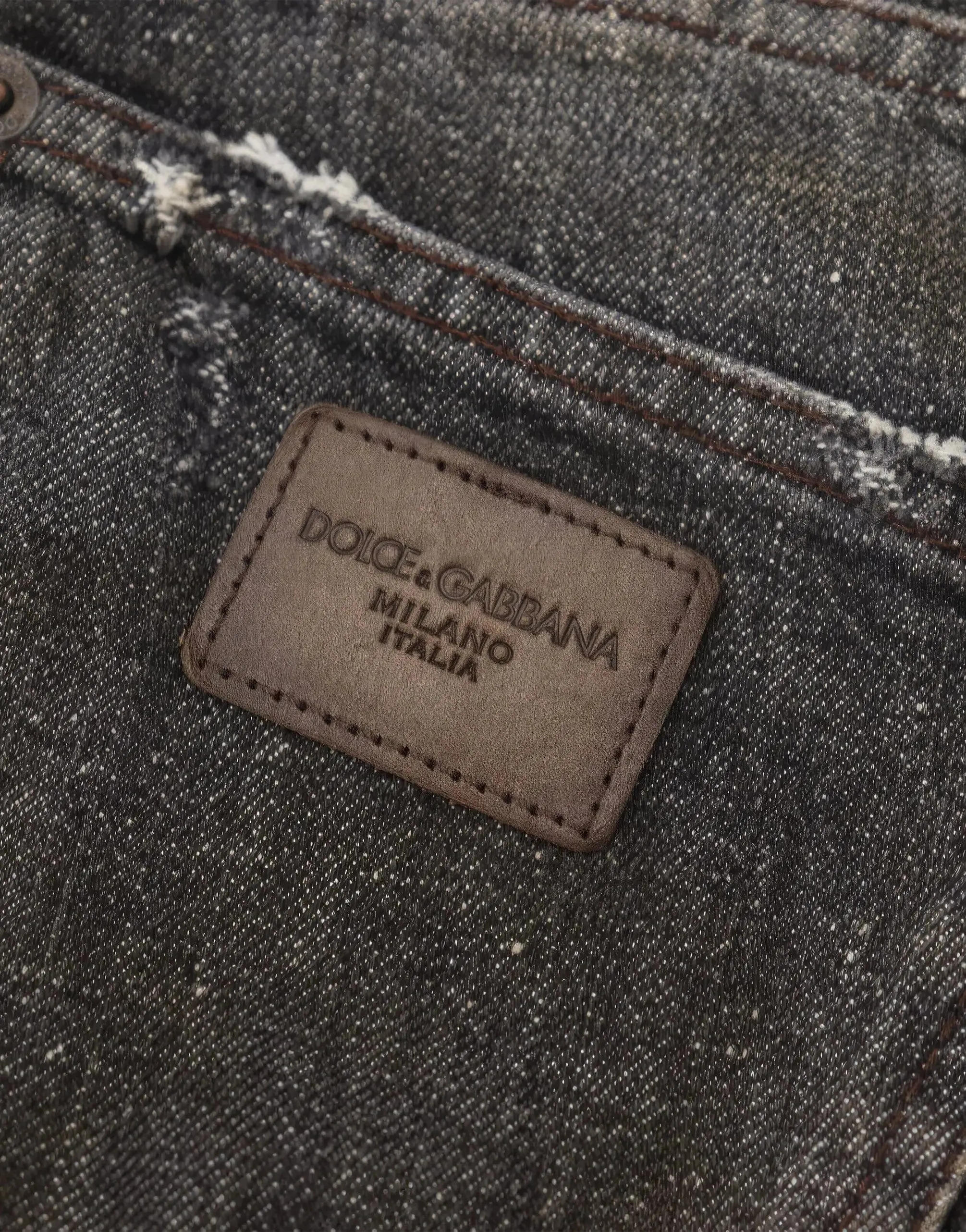 Distressed Cotton Jeans