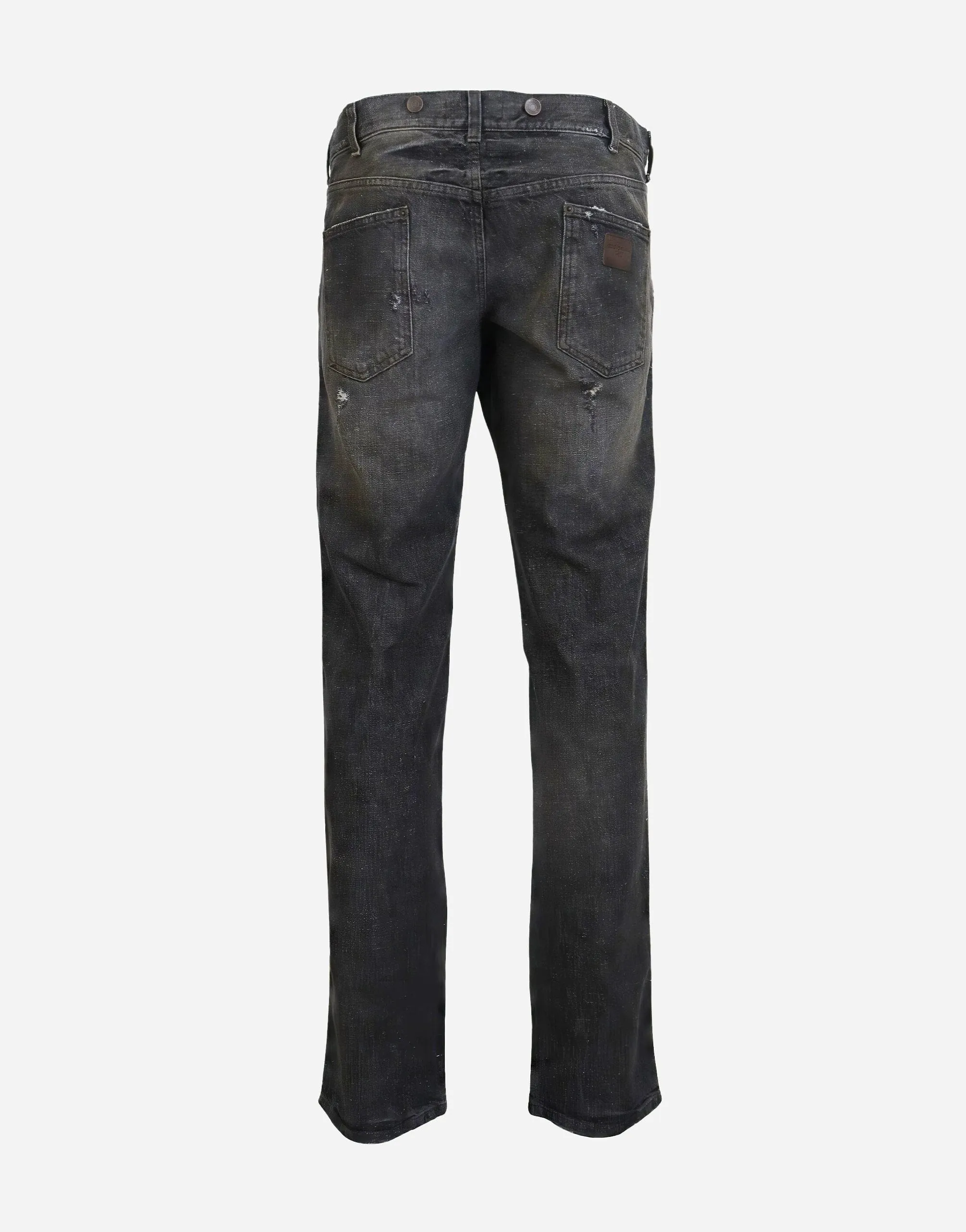 Distressed Cotton Jeans