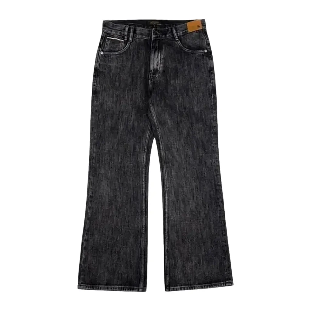Fashionable loose selvedge men's jeans
