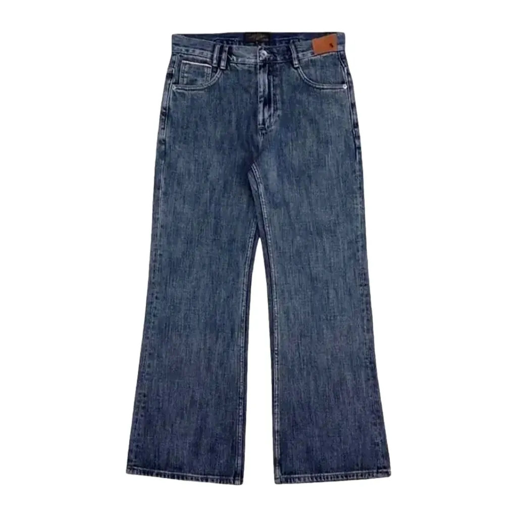 Fashionable loose selvedge men's jeans