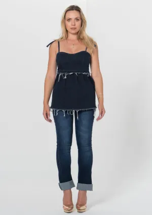 Frey Hem Sleeveless Top