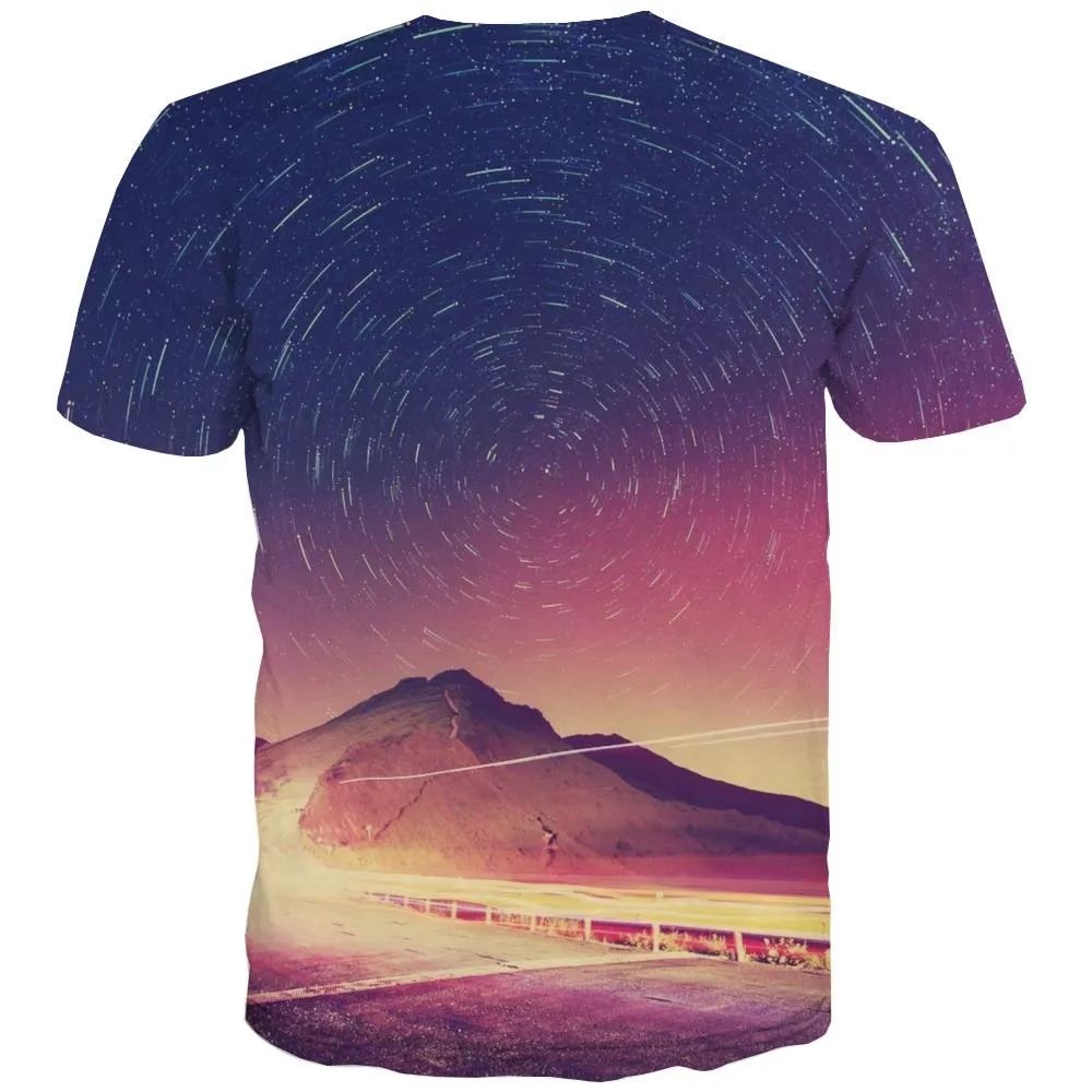 Galaxy T-shirt Men Planet T-shirts 3d Starry Sky T shirts Funny Colorful Tshirt Printed Harajuku Tshirt Anime