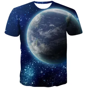 Galaxy T-shirt Men Planet T-shirts Graphic Starry Sky Shirt Print Colorful Tshirts Casual Harajuku T shirts Funny