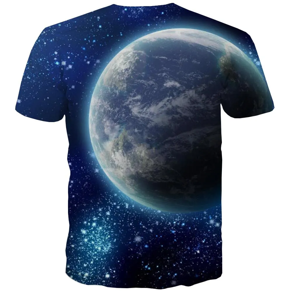 Galaxy T-shirt Men Planet T-shirts Graphic Starry Sky Shirt Print Colorful Tshirts Casual Harajuku T shirts Funny