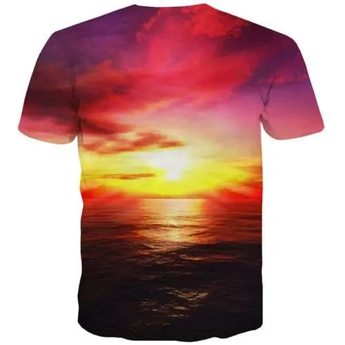 Harajuku T shirts Men Colorful Tshirt Anime Water Tshirts Novelty Nebula T shirts Funny Flame Tshirt Printed Short Sleeve
