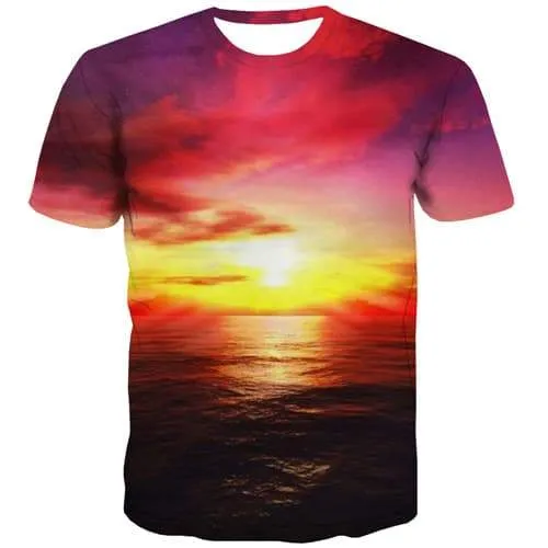 Harajuku T shirts Men Colorful Tshirt Anime Water Tshirts Novelty Nebula T shirts Funny Flame Tshirt Printed Short Sleeve