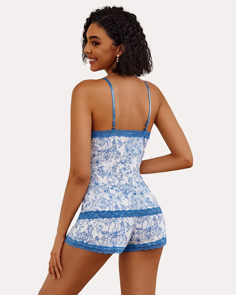 Heart Print Cami Pajama Set