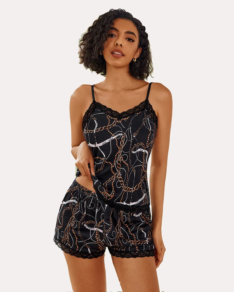 Heart Print Cami Pajama Set