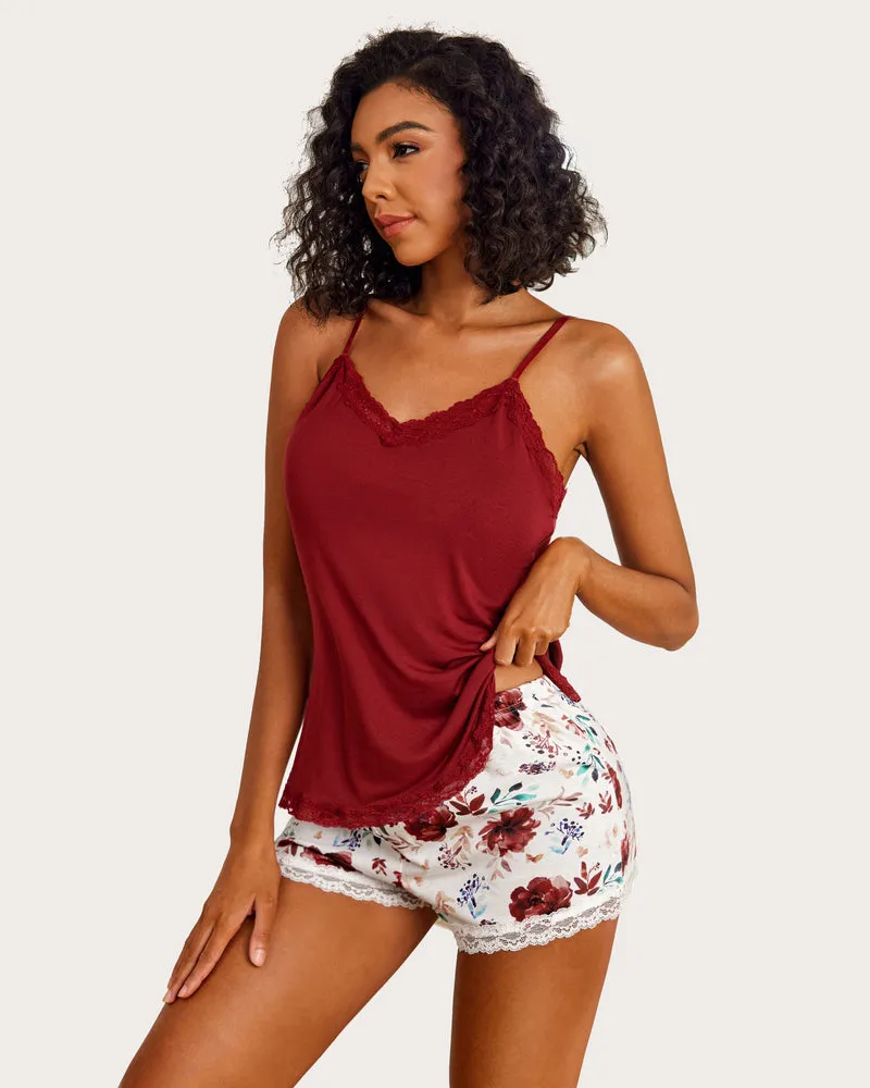 Heart Print Cami Pajama Set