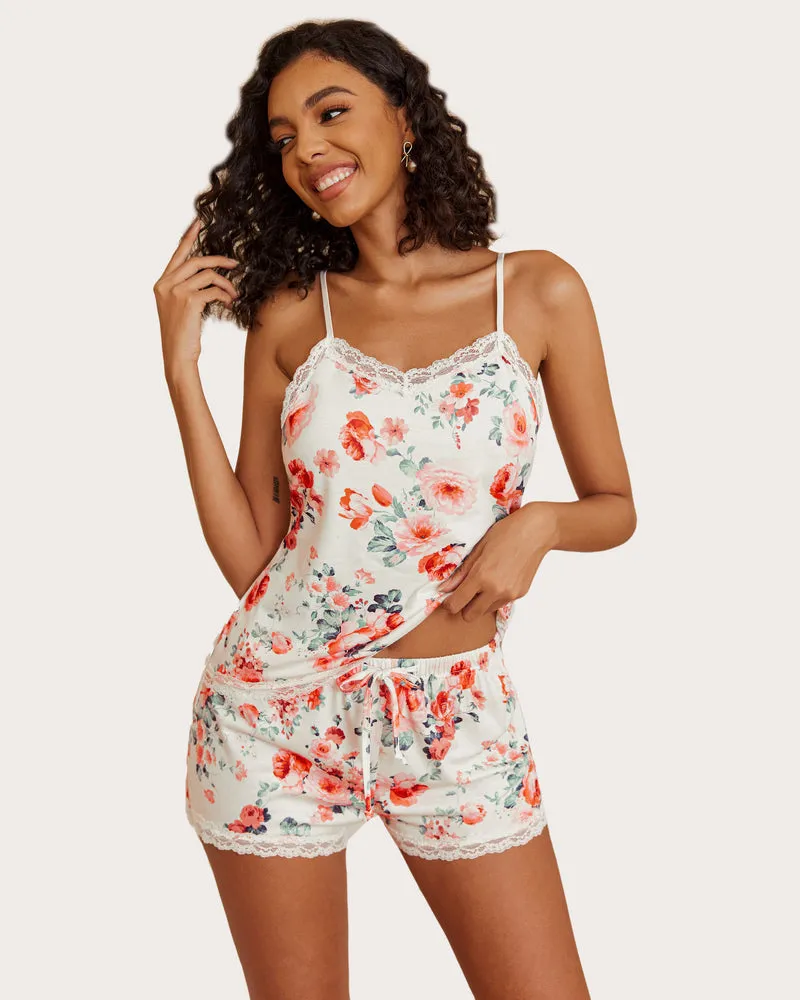 Heart Print Cami Pajama Set