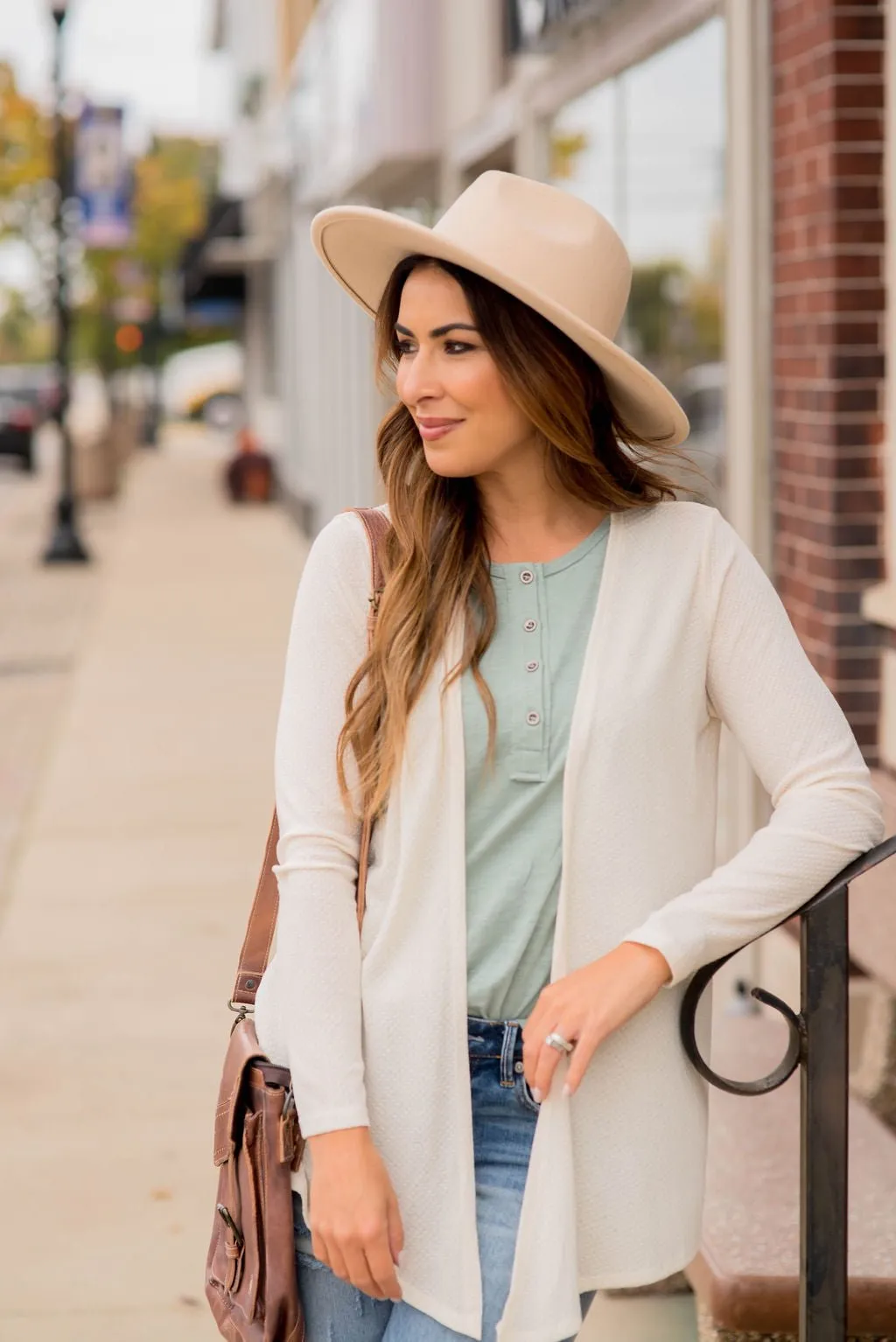 Heathered Button Tank