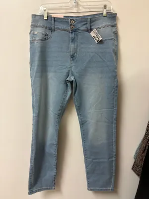 Jeans Skinny By Curve Appeal In Blue Denim, Size: 14