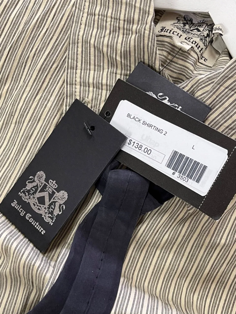 Juicy Couture Mens Black Shirting 2  Shirts