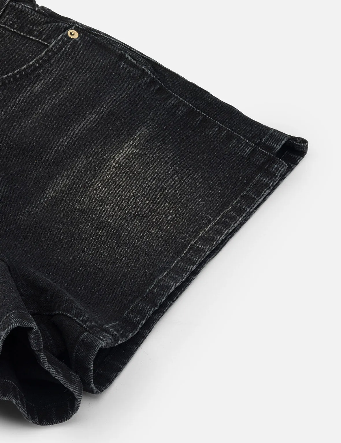 Knot Seagull Embroidery Loose Fit Denim Shorts