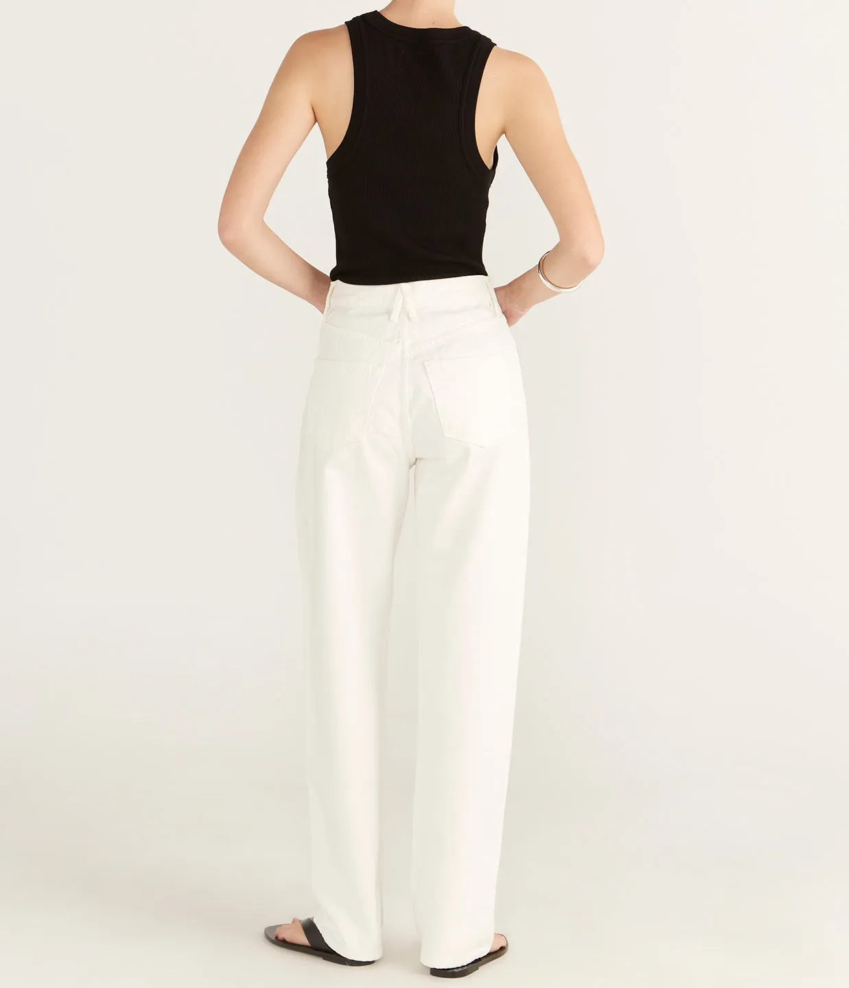 Koko High Rise Straight Jean in White