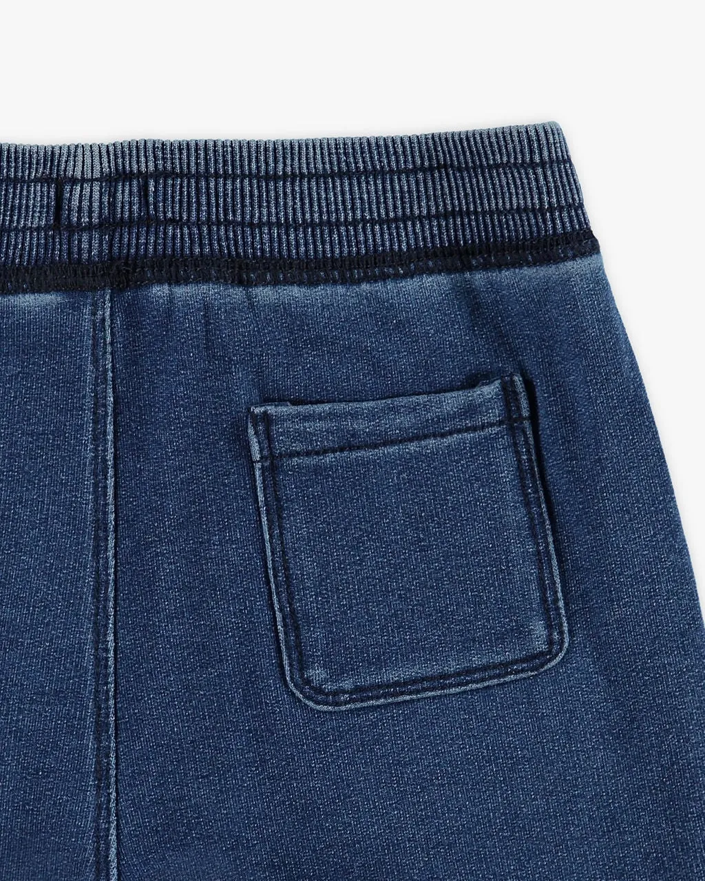 Little Boy Indigo Brushed French Terry Short