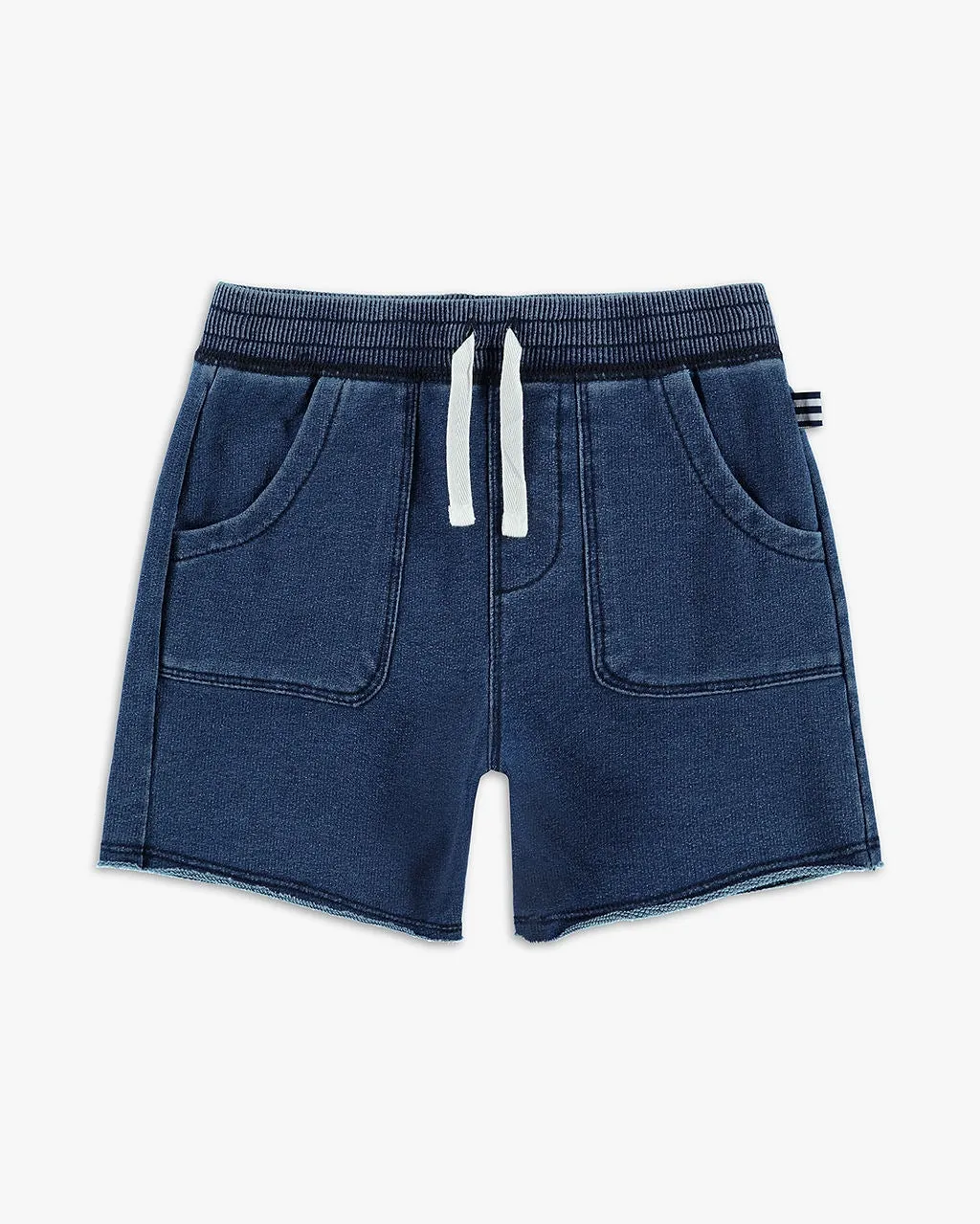Little Boy Indigo Brushed French Terry Short
