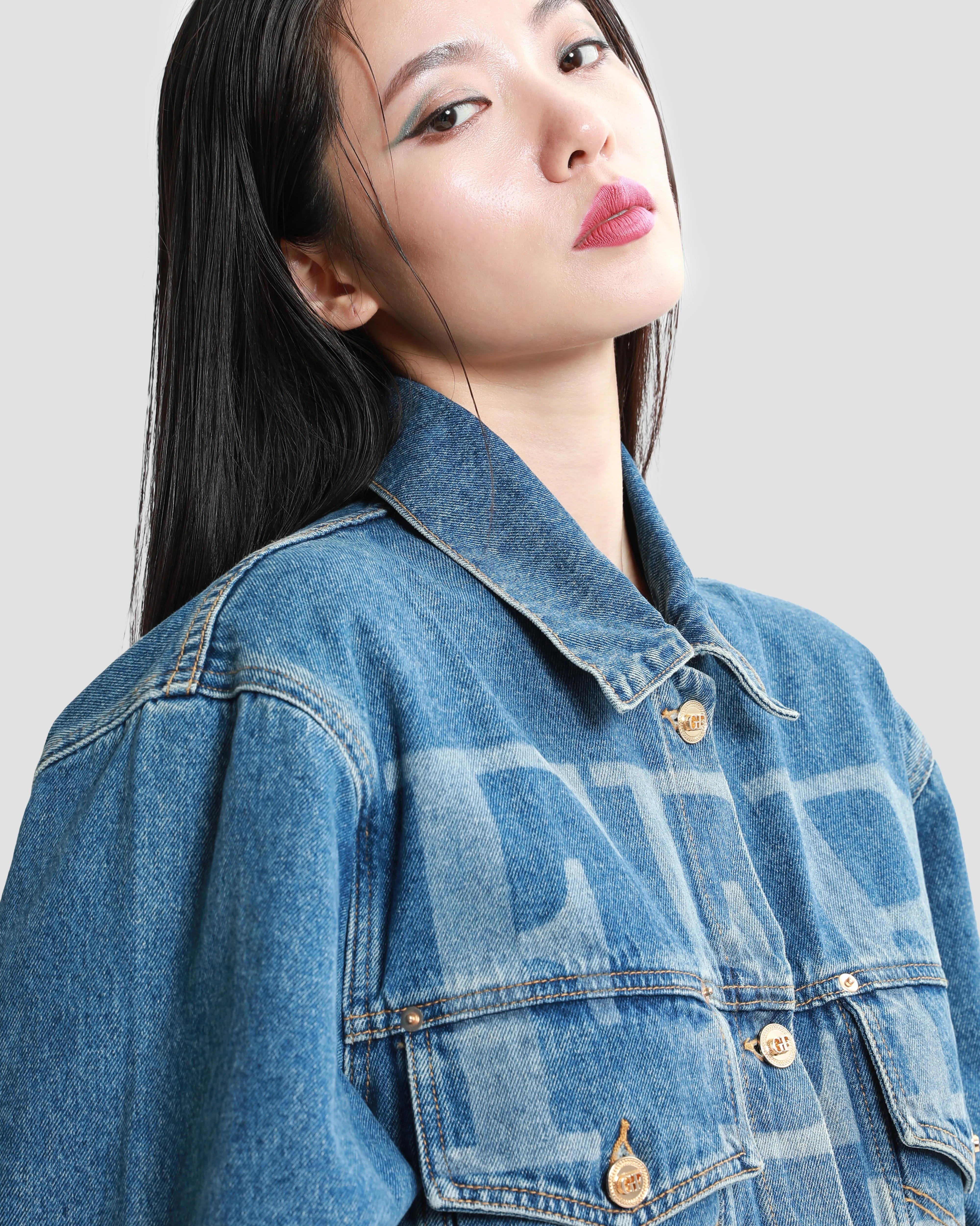 Logo Print Denim Jacket