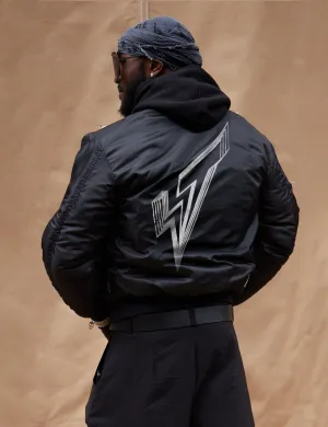 MA 1 Logo Bomber in Black