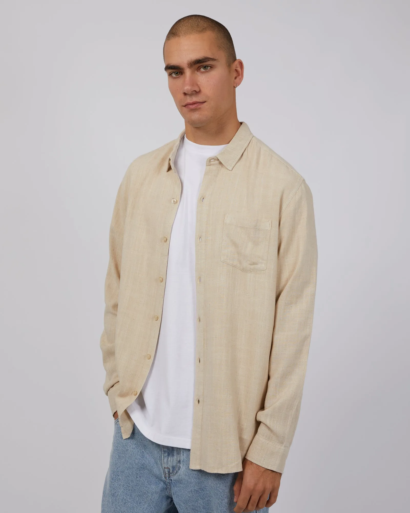 Mason Linen Long Sleeve Shirt Natural