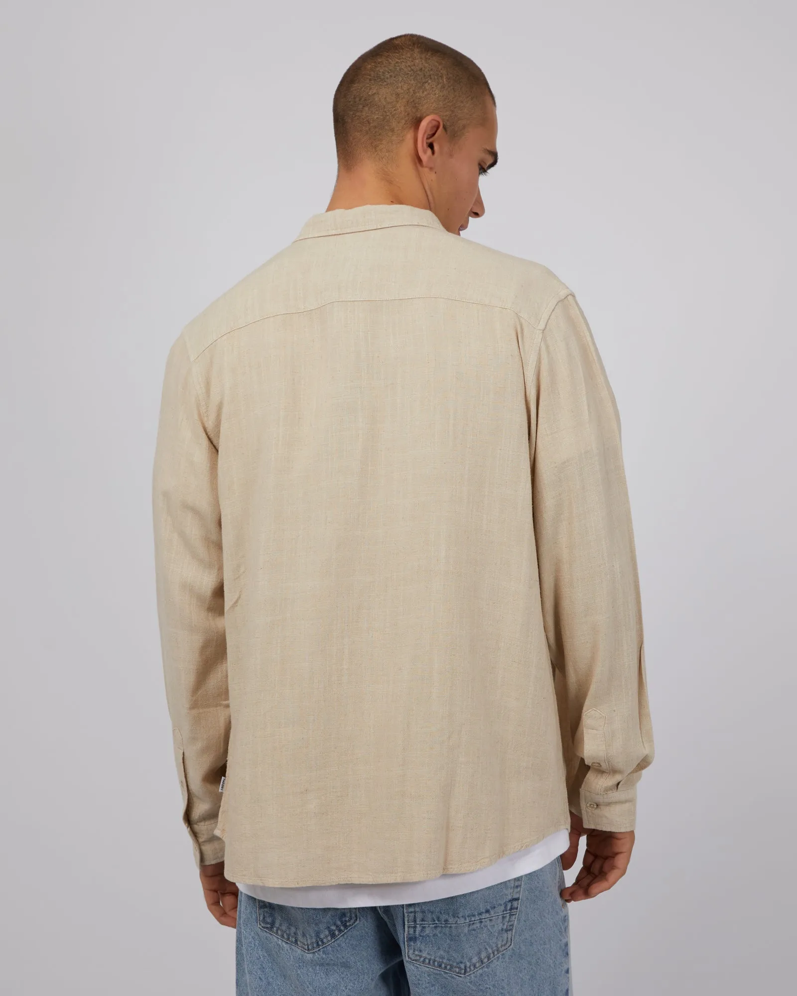 Mason Linen Long Sleeve Shirt Natural