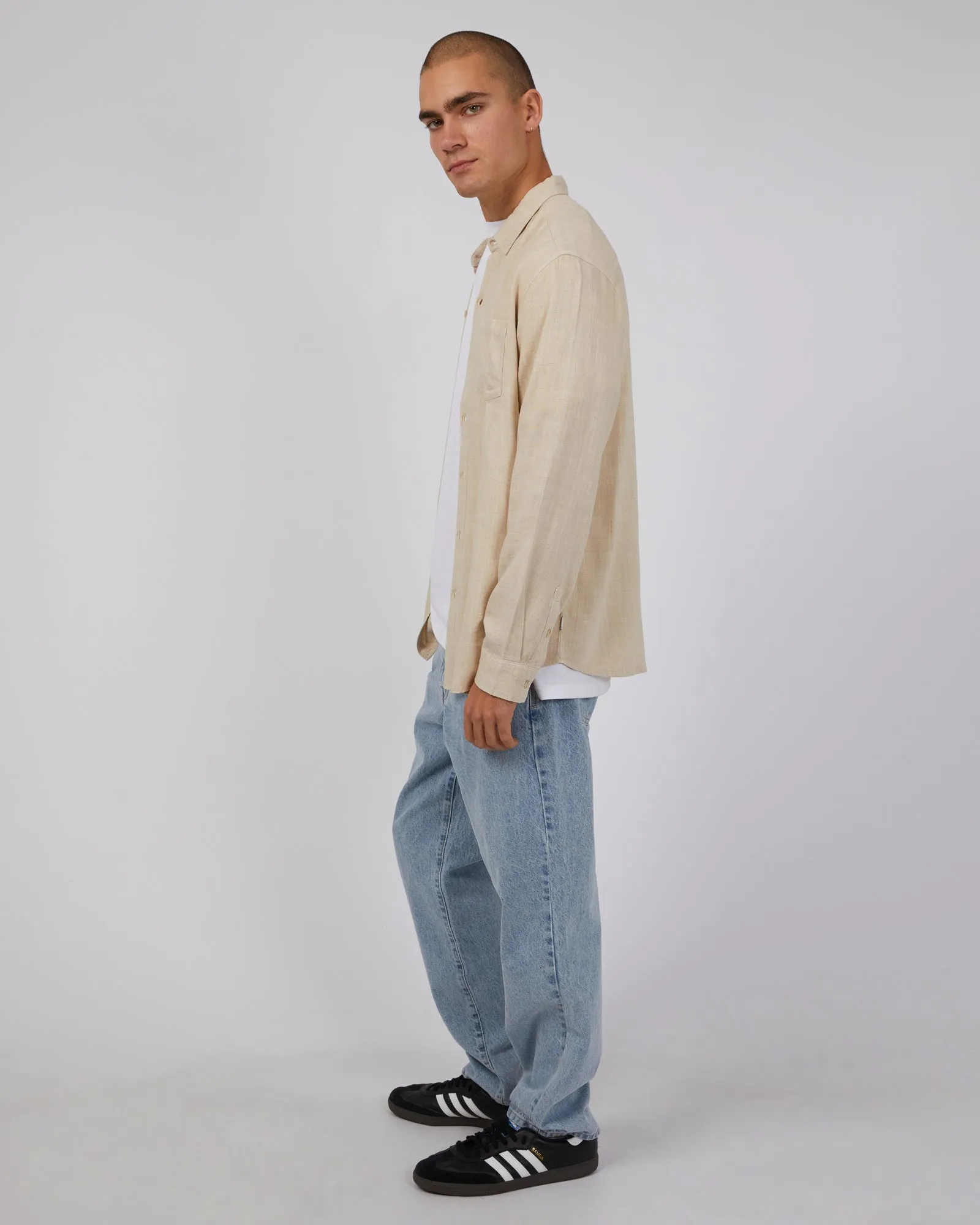 Mason Linen Long Sleeve Shirt Natural