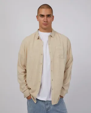 Mason Linen Long Sleeve Shirt Natural