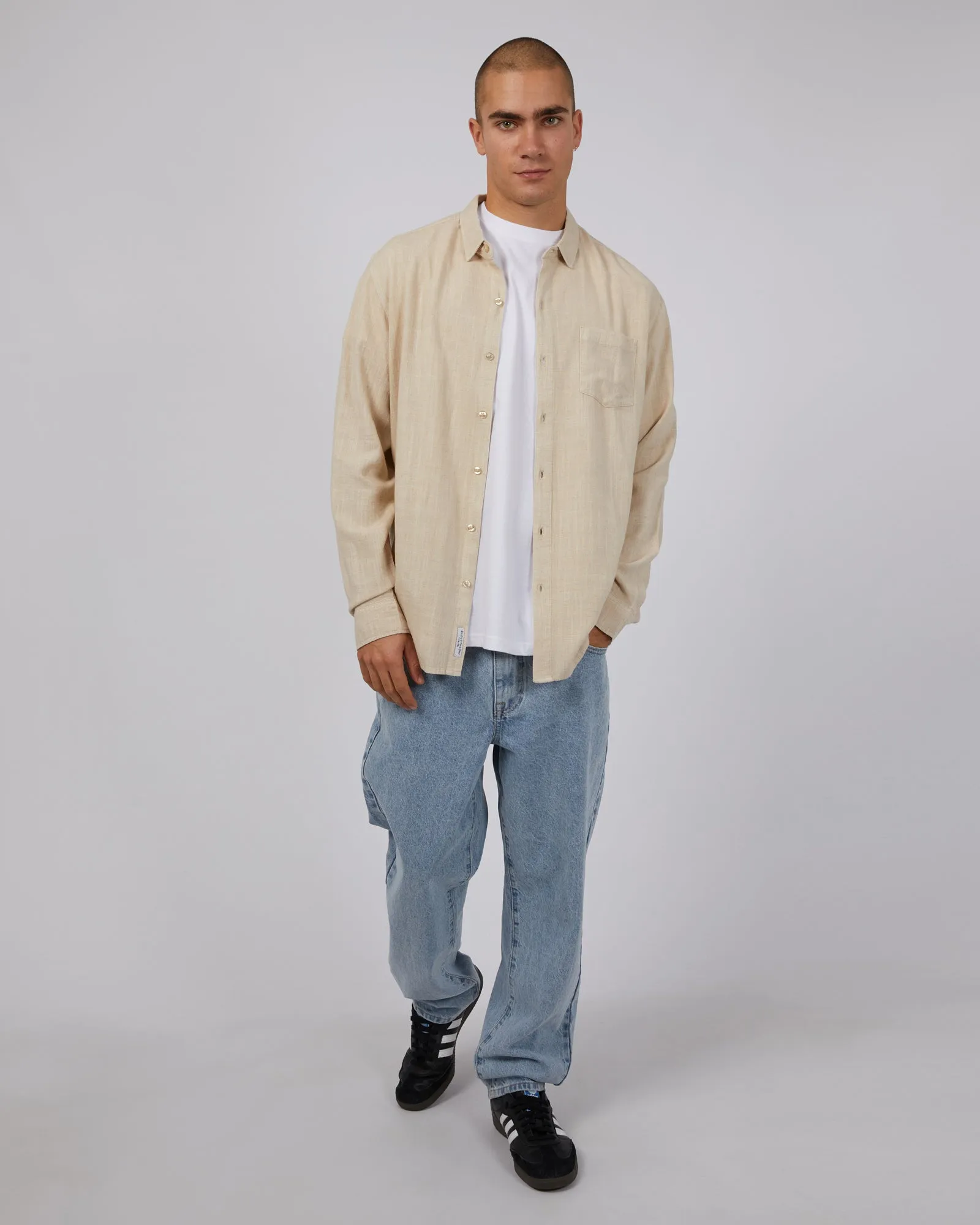 Mason Linen Long Sleeve Shirt Natural